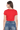 Be Real Not Perfect | Women Crop Top | Red - Avaiya Store