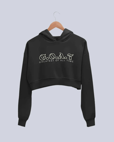 G.O.A.T. | Women’s Crop Hoodie | Black - Avaiya Store