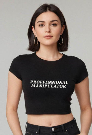 Professional Manipulator | Women Crop Top | Black - Avaiya Store