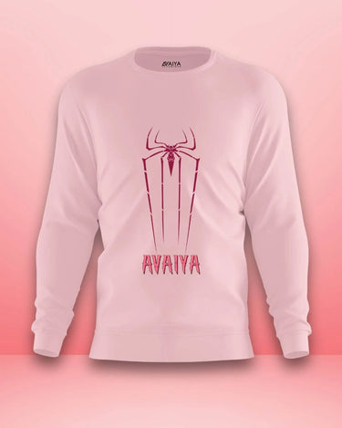 Spider Avaiya Sweatshirt | Unisex | Light Baby Pink - Avaiya Store