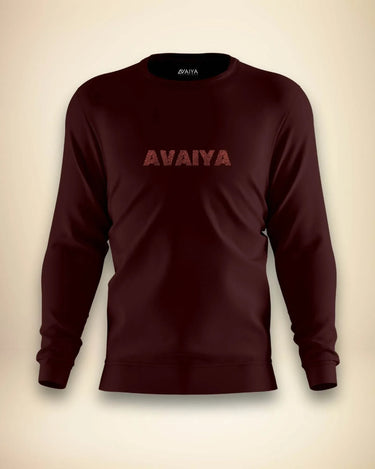 Avaiya Name Sweatshirt | Unisex | Maroon - Avaiya Store