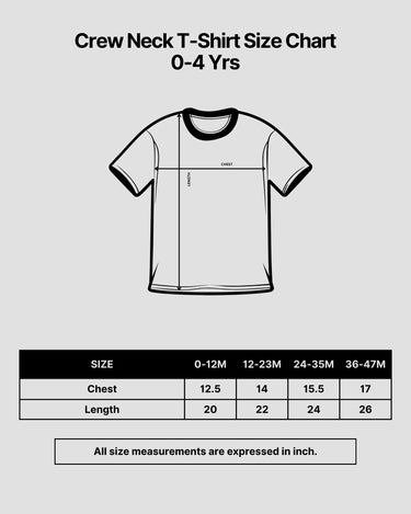Crew Neck T-Shirt | 0-4 Yrs | For Both Girls & Boys | Off-White - Avaiya Store