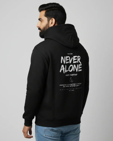 Never Alone | Classic Comfort Hoodie | Unisex | Black - Avaiya Store