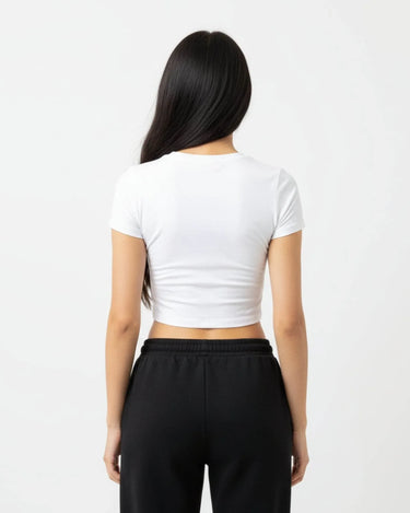 Plain White Baby Tee For Women - Avaiya Store