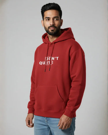 Don't Quit | Classic Comfort Hoodie | Unisex | Red - Avaiya Store