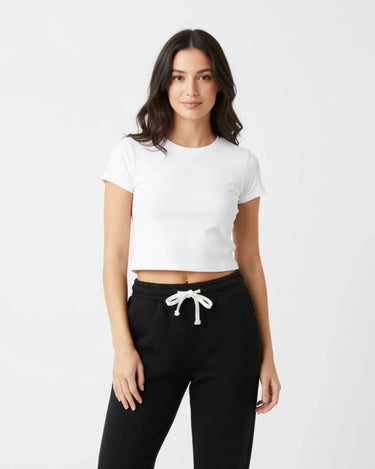 Plain White Baby Tee For Women - Avaiya Store