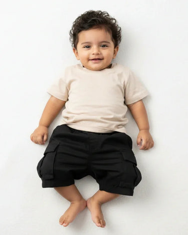 Crew Neck T-Shirt | 0-4 Yrs | For Both Girls & Boys | Off-White - Avaiya Store