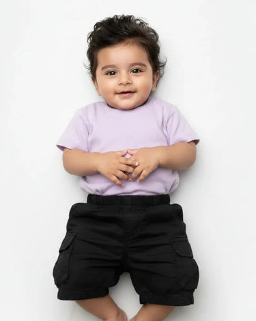 Crew Neck T-Shirt | 0-4 Yrs | For Both Girls & Boys | Lavender - Avaiya Store