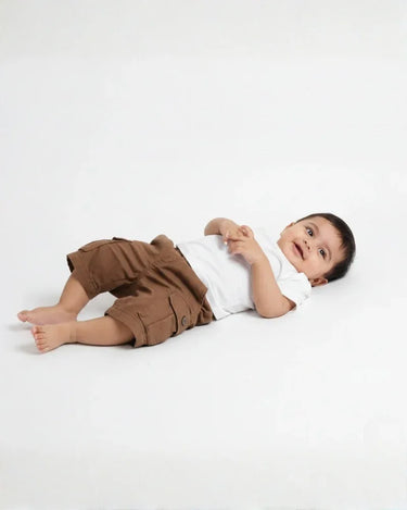 Crew Neck T-Shirt | 0-3 Yrs | For Both Girls & Boys | White - Avaiya Store