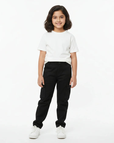 Crew Neck T-Shirt | 5-13 Yrs | For Both Girls & Boys | White - Avaiya Store