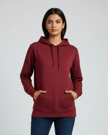Plain Maroon Classic Hoodie | For Man And Woman - Avaiya Store