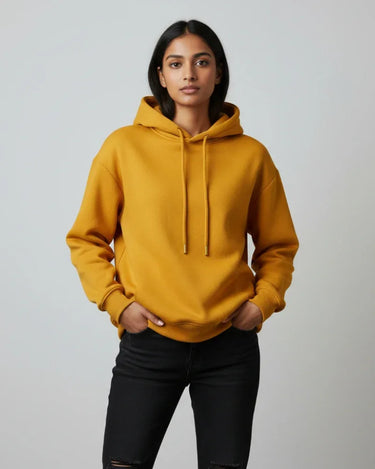 Plain Mustard Yellow Classic Hoodie | For Man And Woman - Avaiya Store