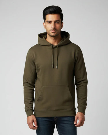 Plain Olive Green Classic Hoodie | For Man And Woman - Avaiya Store