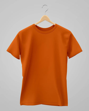 Plain Classic T-Shirt | For Man & Woman | Orange - Avaiya Store