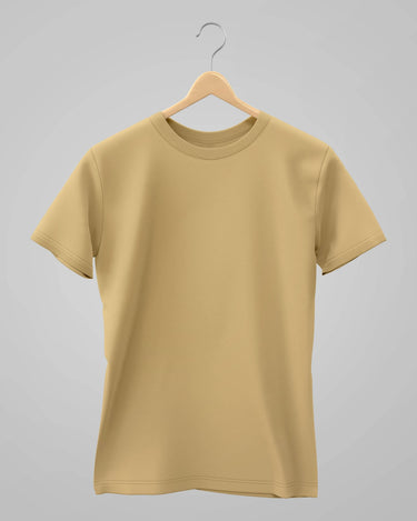 Plain Classic T-Shirt | For Man & Woman | Beige - Avaiya Store