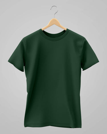 Plain Classic T-Shirt | For Man & Woman | Bottle Green - Avaiya Store