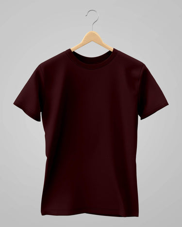 Plain Classic T-Shirt | For Man & Woman | Maroon - Avaiya Store