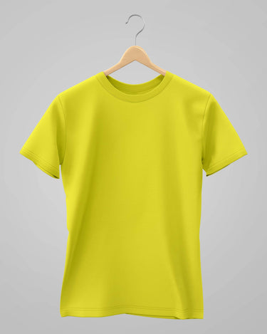 Plain Classic T-Shirt | For Man & Woman | New Yellow - Avaiya Store