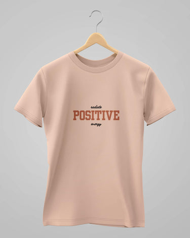 Positive | Peach | Classic T-Shirt | For Man And Woman - Avaiya Store