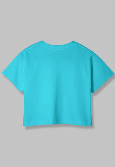 Believe | Women Crop Top | SkyBlue - Avaiya Store