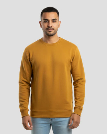 Plain Mustard Yellow Sweatshirt | For Man & Woman - Avaiya Store