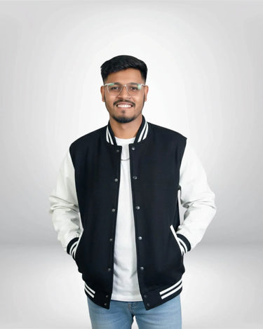 Plain Varsity Jacket | For Man And Woman | Black - Avaiya Store