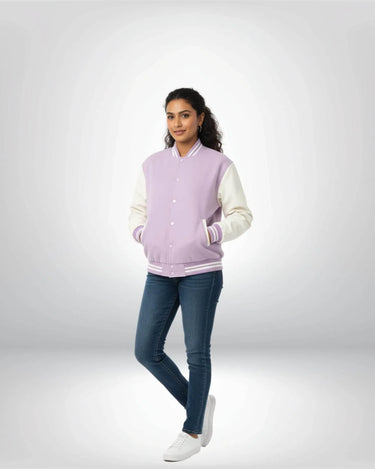 Plain Varsity Jacket | For Man And Woman | Lavender - Avaiya Store