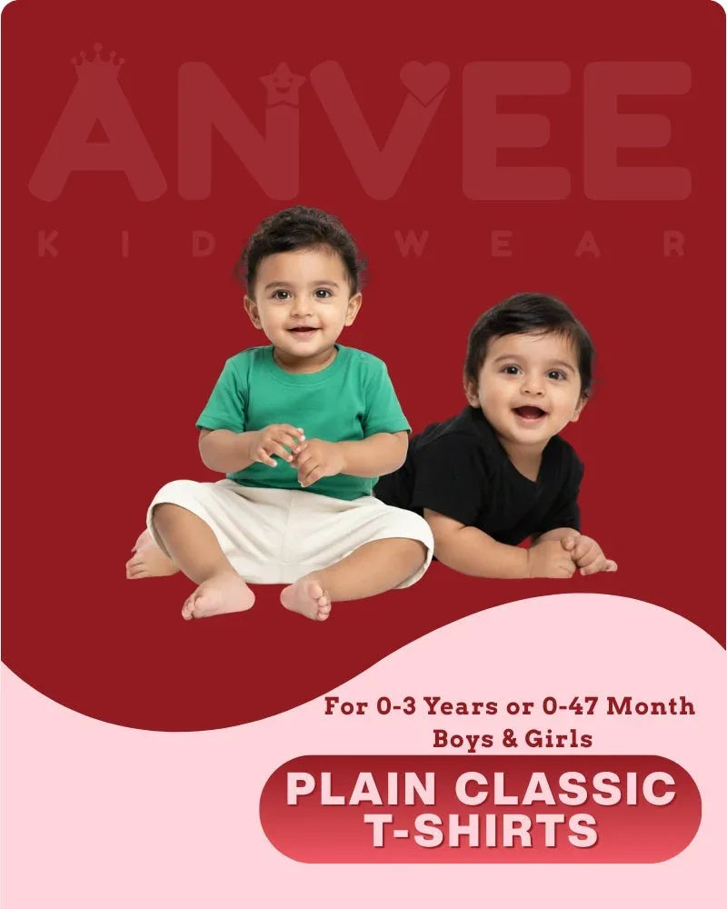 Plain Kids T-Shirt 0-3 Yrs - Avaiya Store