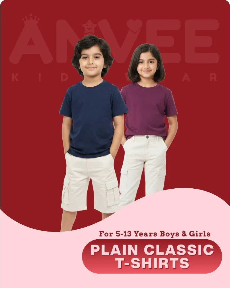 Plain Kids T-Shirt 5-13 Yrs - Avaiya Store