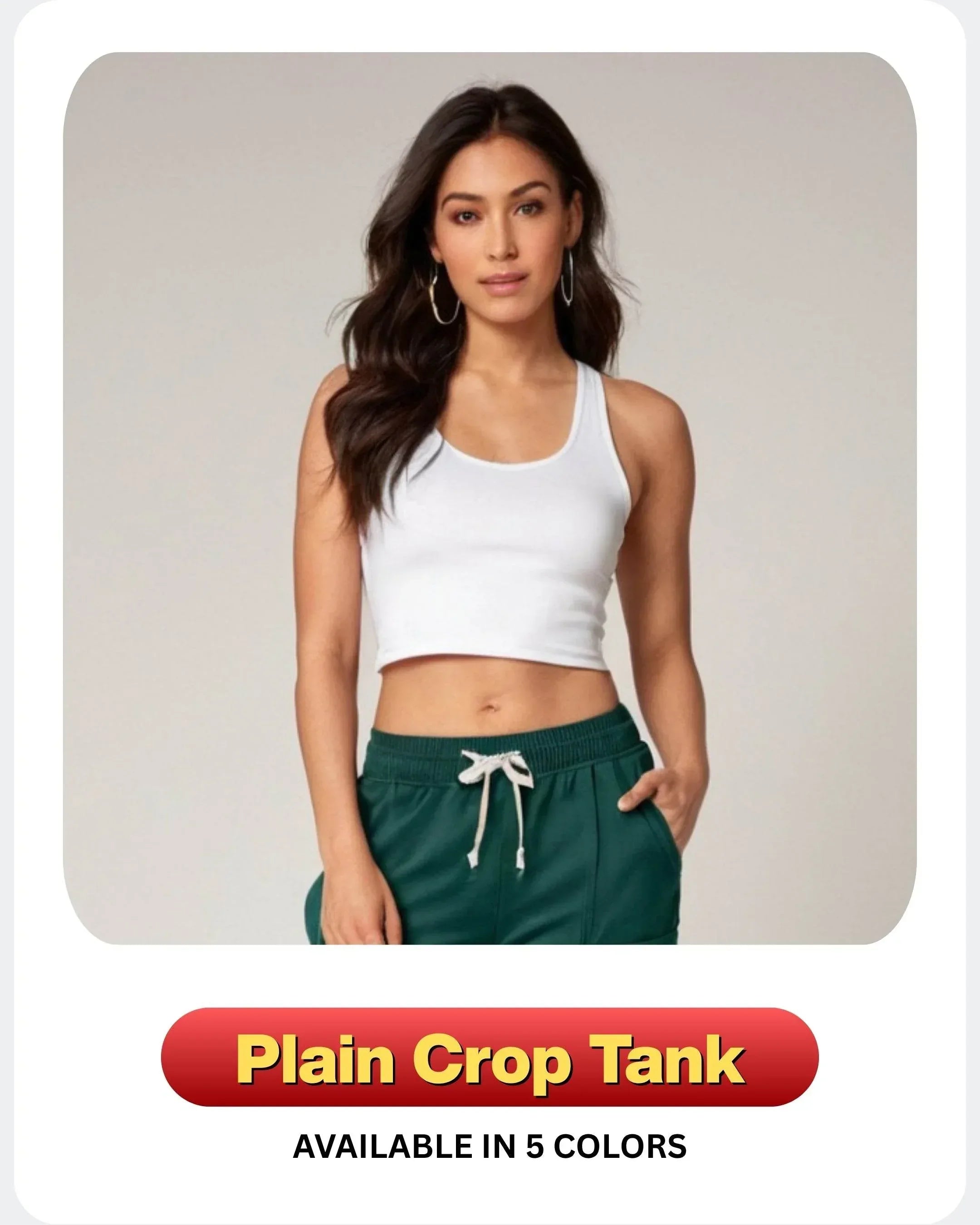 Plain Crop Tank - Avaiya Store