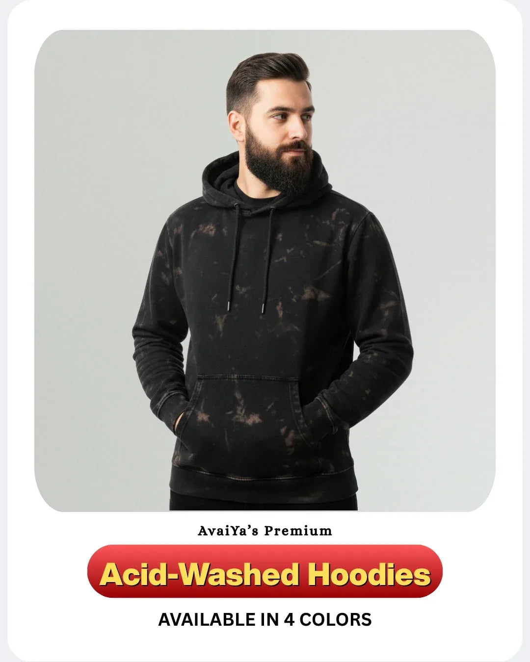 Acid-Washed Classic Hoodies - Avaiya Store