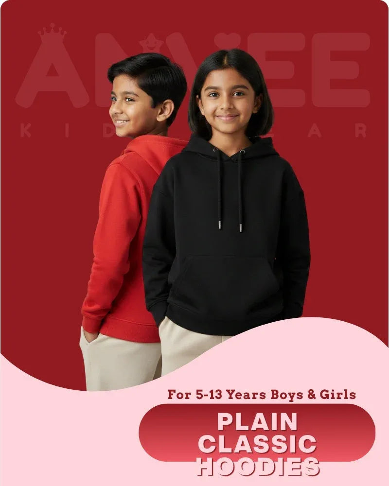 Plain Kids Hoodie 5-13 Yrs - Avaiya Store
