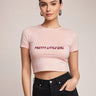 Pretty Little Girl | Women Crop Top | Light Baby Pink - Avaiya Store