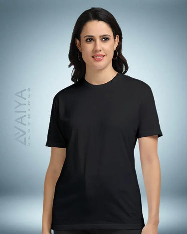 Supima Cotton T-Shirt for Men & Women | Black - Avaiya Store