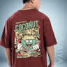 Coconut Crunch Oversized T-Shirt | Maroon | Premium Quality by AvaiYa | Unisex - Avaiya Store