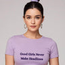 Good Girl | Women Crop Top | Lavender - Avaiya Store