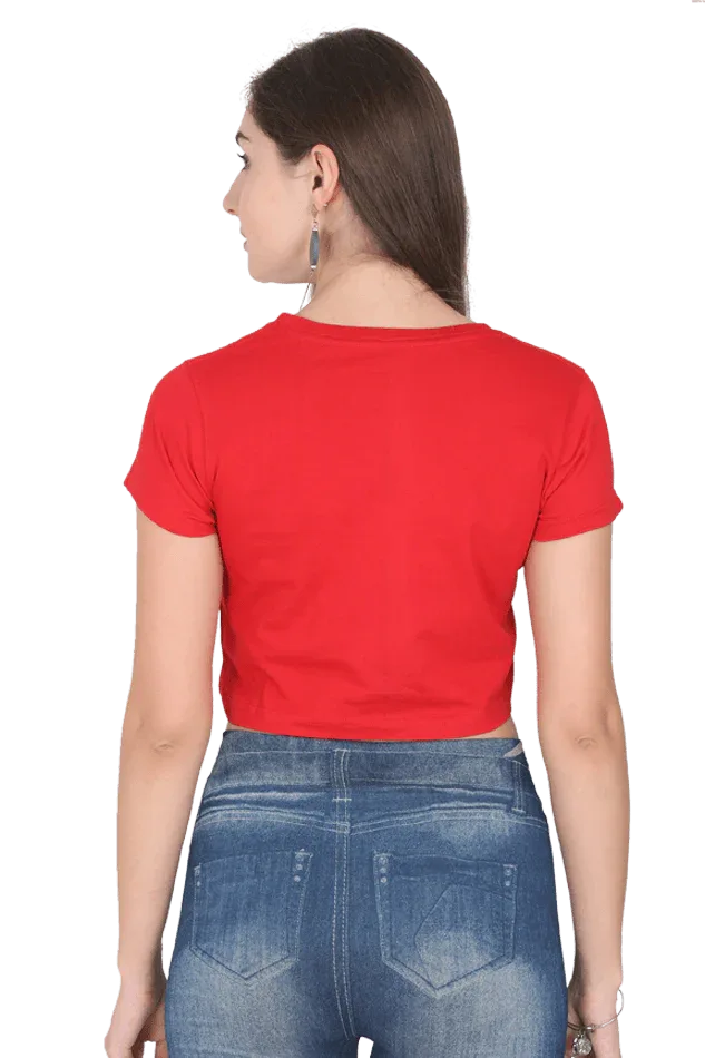 Be Real Not Perfect | Women Crop Top | Red - Avaiya Store