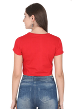 Be Real Not Perfect | Women Crop Top | Red - Avaiya Store
