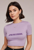 One Boyfriend | Women Crop Top | Lavender - Avaiya Store