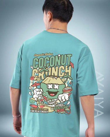 Coconut Crunch Oversized T-Shirt | Mint | Premium Quality by AvaiYa | Unisex - Avaiya Store