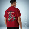 Motocross Retro Rebel Oversized T-Shirt | Red | Premium Quality by AvaiYa | Unisex - Avaiya Store