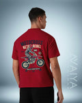 Motocross Retro Rebel Oversized T-Shirt | Red | Premium Quality by AvaiYa | Unisex - Avaiya Store