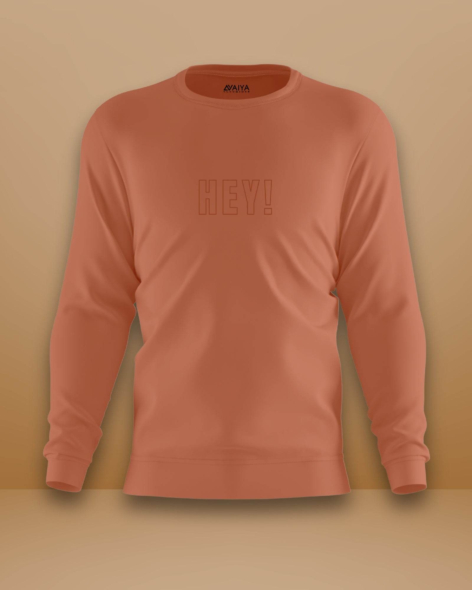Hey! Sweatshirt | Unisex | Coral - Avaiya Clothings