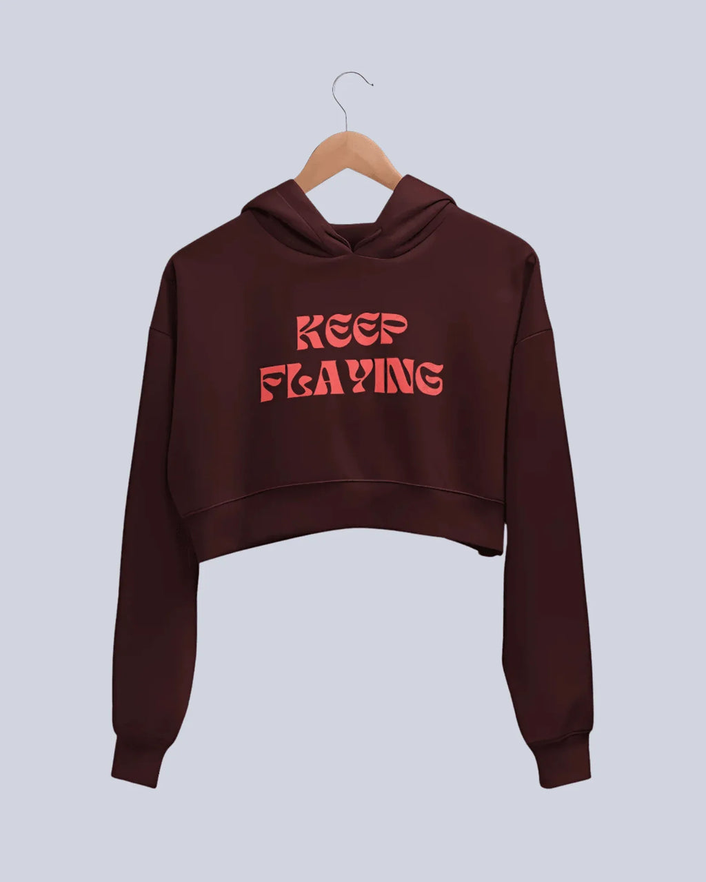 Keep Flying | Women’s Crop Hoodie | Maroon - Avaiya Store