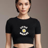 Little Wildlife | Women Crop Top | Black - Avaiya Store