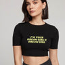 Dream Girl | Women Crop Top | Black - Avaiya Store