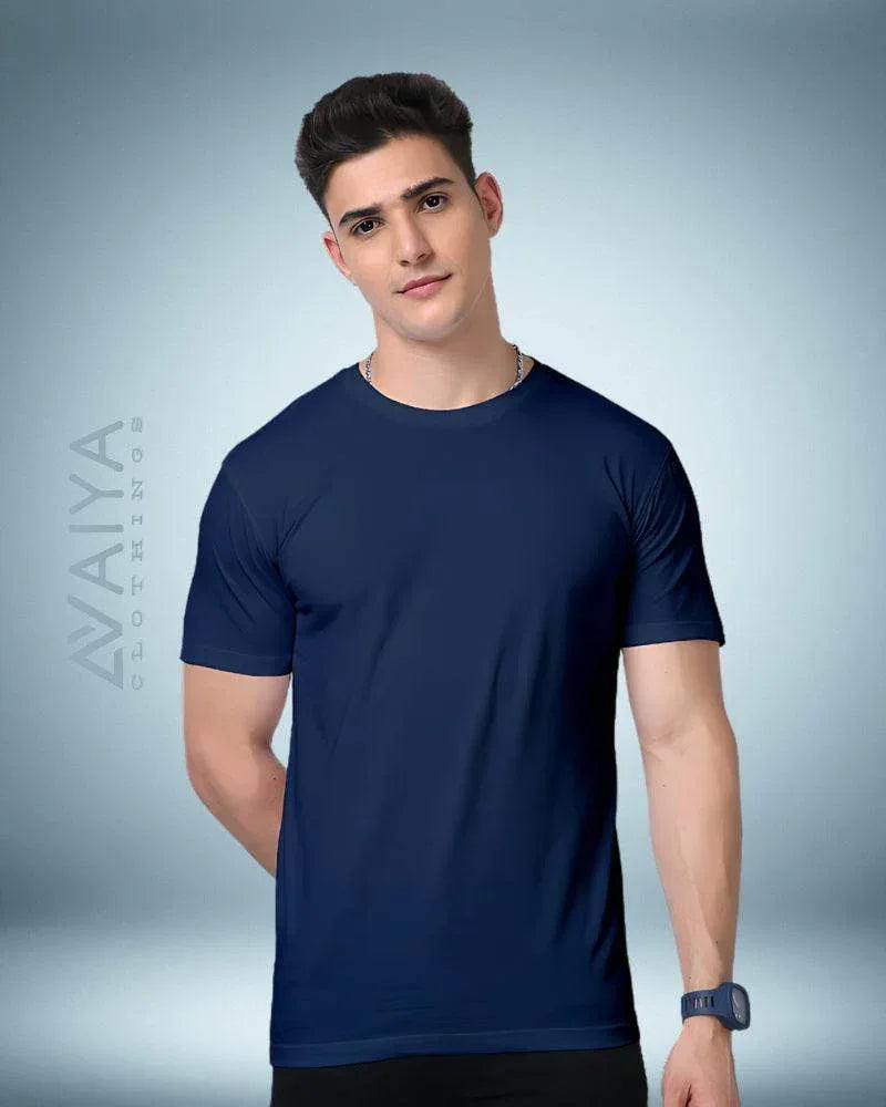Supima Cotton T-Shirt for Men & Women | Navy Blue - Avaiya Store
