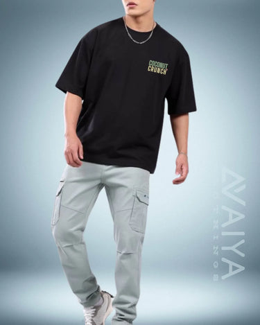 Coconut Crunch Oversized T-Shirt | Black | Unisex - Avaiya Store
