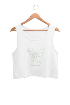 Spring is Here | Women’s Crop Tank | White - Avaiya Store