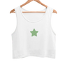 Star | Women’s Crop Tank | White - Avaiya Store